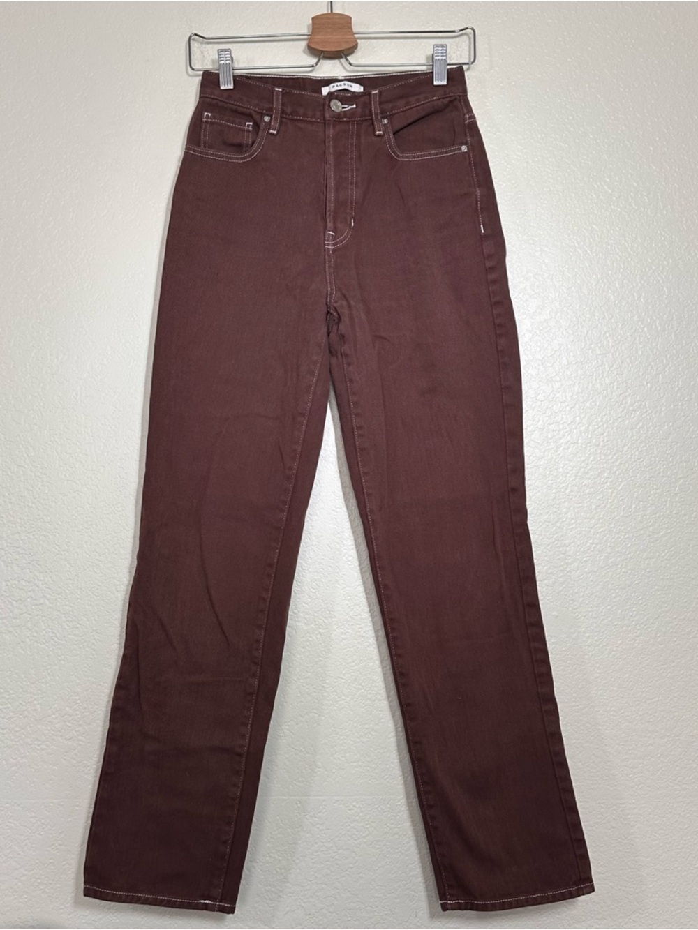 Pacsun Brown Dad Jeans Straight Leg Size 25 - Picture 2 of 9